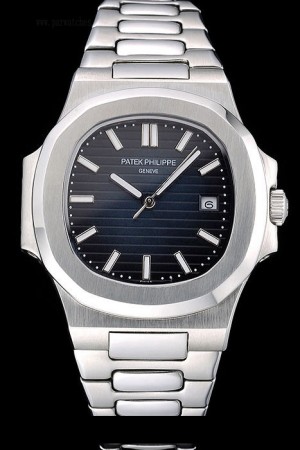 Replique Patek Philippe Nautilus Blue Dial Stainless Steel Case En60646